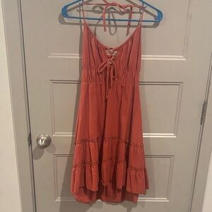 SHEIN Rust Backless Dress